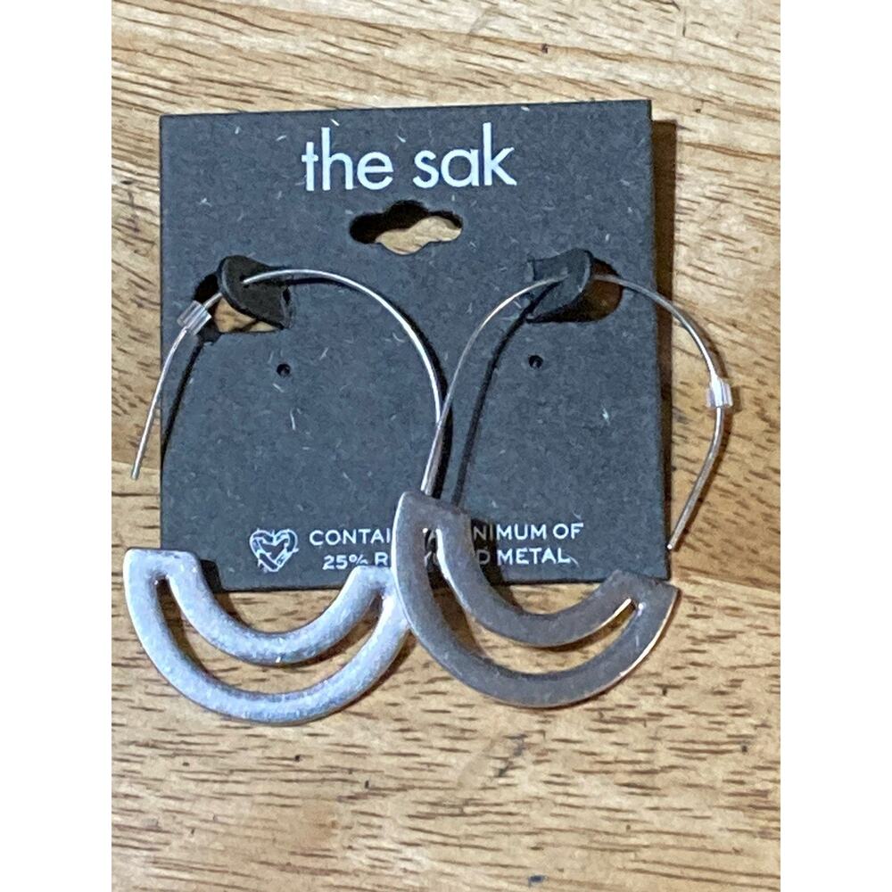 The Sak Silver Crescent Drop Earrings – Boho‎ NEW Dangle Modern